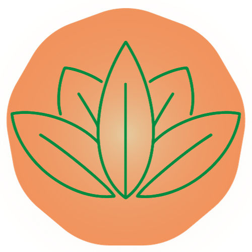 Verdant Mental Health orange and green aloe plant logo